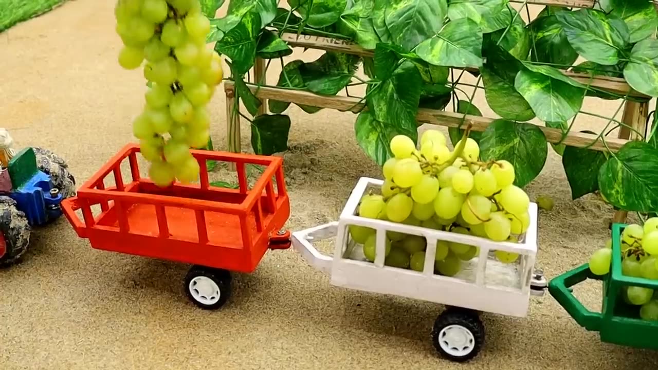 DIY ! mini tractor making modern grapes agriculture