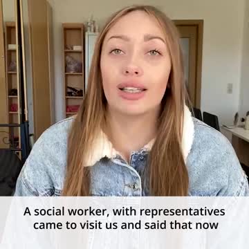 Violetta, a refugee from Ukraine, who has already complained on social networks