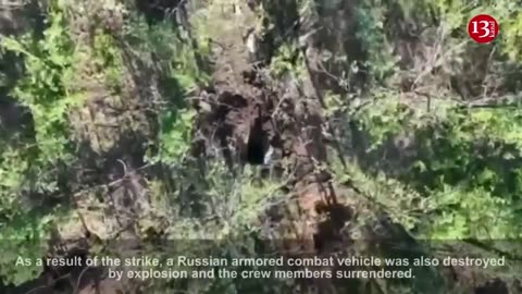 Russians who came out of the shot down equipment surrendered to the Ukrainian fighters