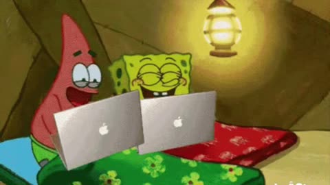 SpongeBob And Patrick Using Apple Computers Gif! 💻
