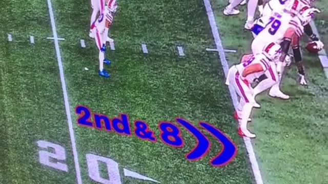 Josh Allen hurdle into three guys on the patriots