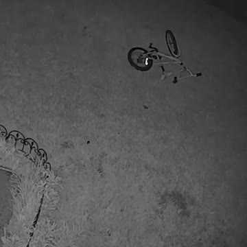 He hits a ghost. rear security camera