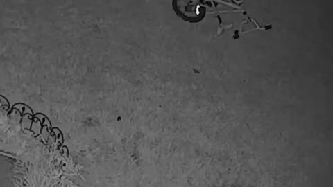 He hits a ghost. rear security camera