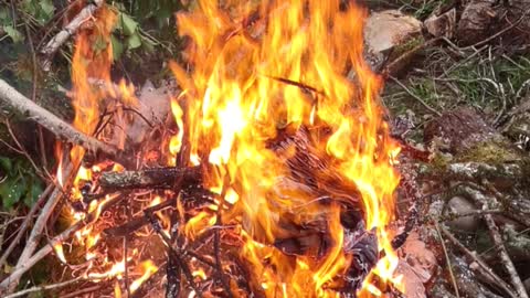 Fire by the river