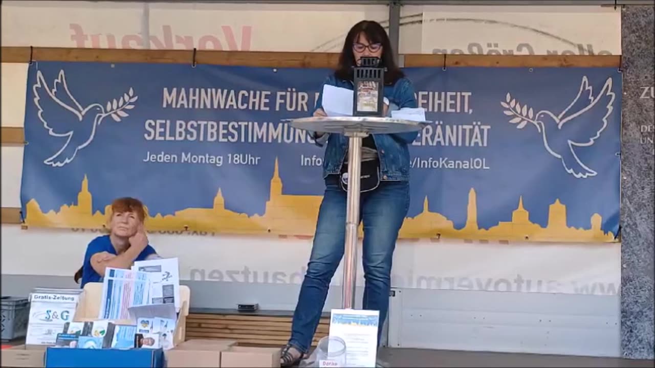 DORIT mit aktuell politischen Meldungen - BAUTZEN, Kornmarkt, 20 05 2024, 172. MAHNWACHE 🕊