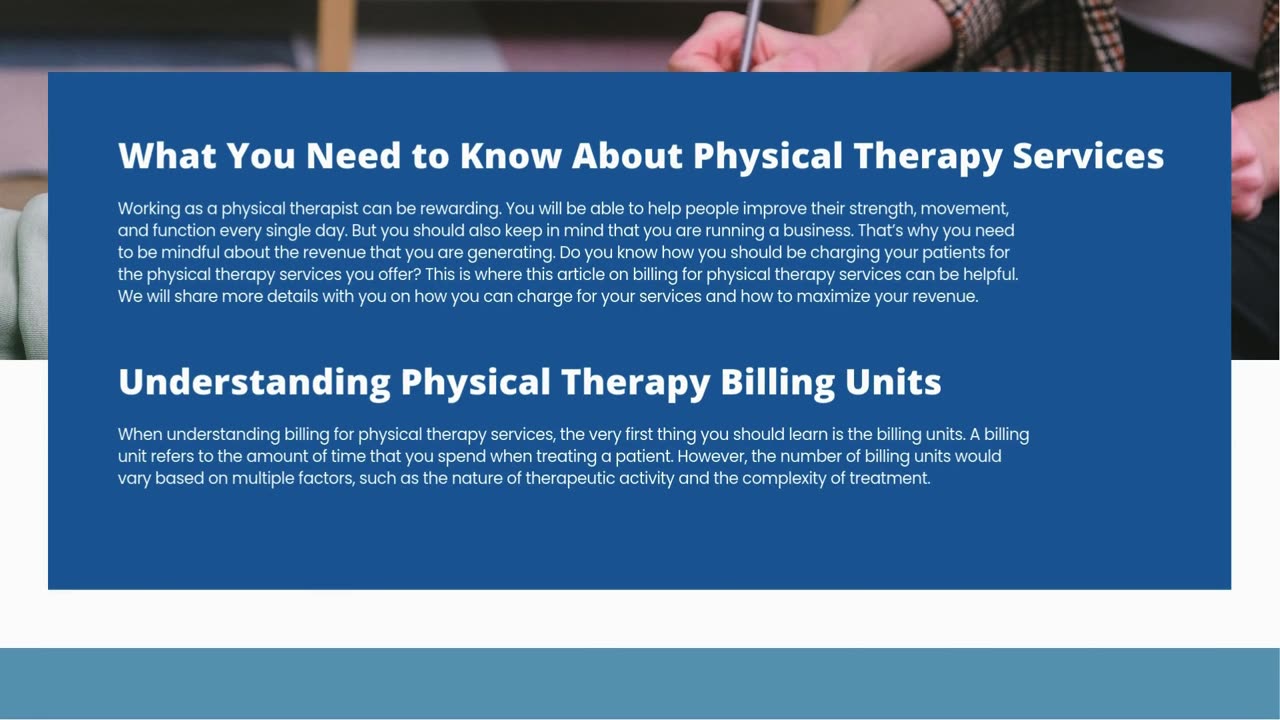 Billing For Physical Therapy Services A Complete Guide