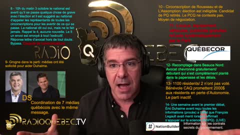 Extrait du WEBJOURNAL du 6 novembre 2022 - LA TRAHISON D'ÉRIC DUHAIME - Débat