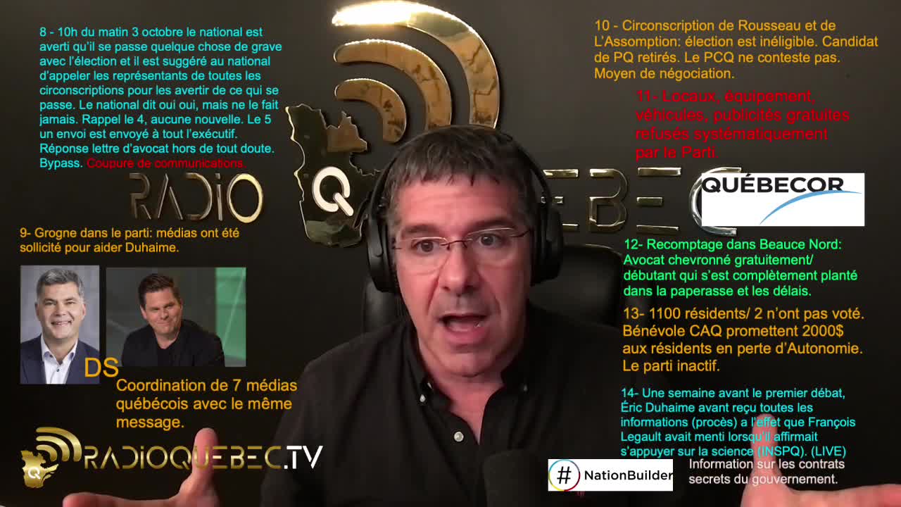 Extrait du WEBJOURNAL du 6 novembre 2022 - LA TRAHISON D'ÉRIC DUHAIME - Débat