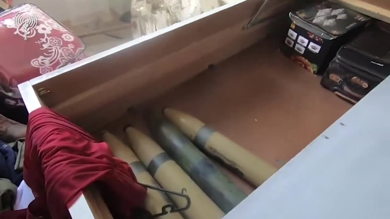 Troops of the 551st Brigade found a number of rockets inside a child's bed in northern