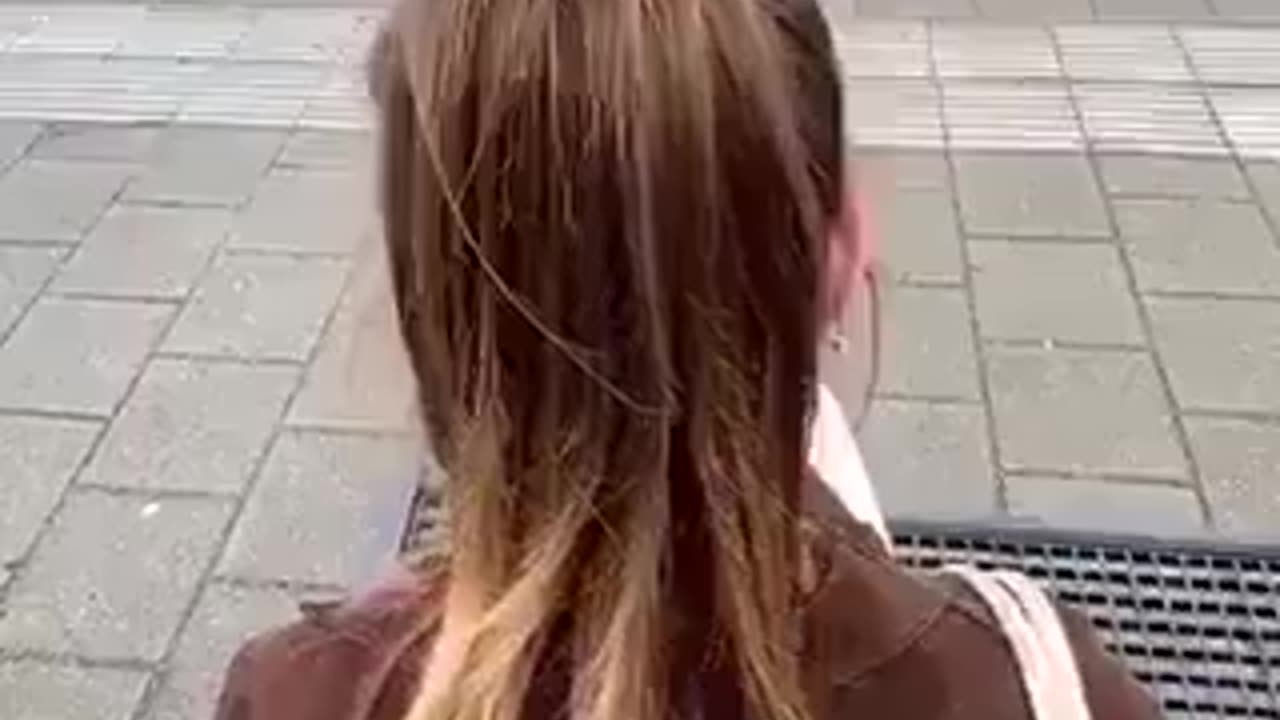 Illegal Migrant in France films himself urinating on a girl on a bench.