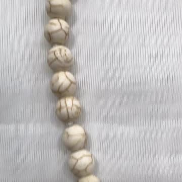 Handmade + Knotting Unique 20” Necklace with White Turquoise, Matte Jasper