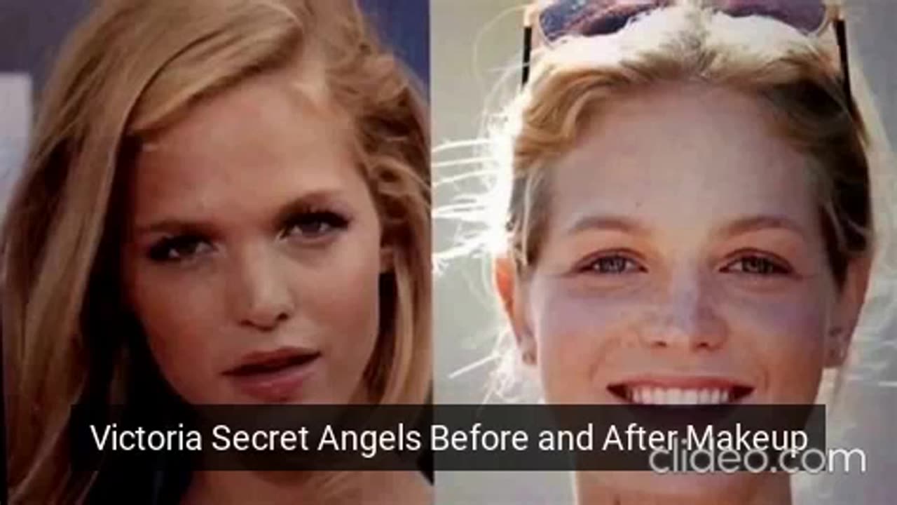 Victoria Secret Angels Before and After Makeup