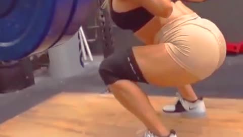 Super girl lifts weigth (halth and fitness)