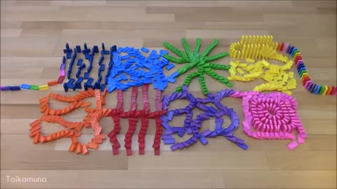 SATISFYING Rainbow Dominoes!