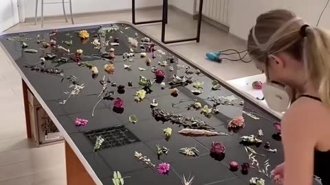 Magnificent flower resin table