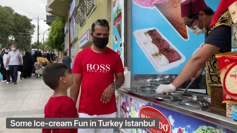 Some Ice-Cream Fun in Istanbul Turkey
