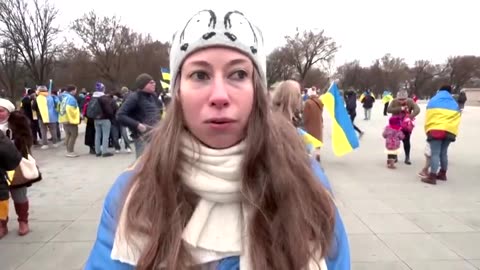 Protesters in D.C in the favour of Ukraine