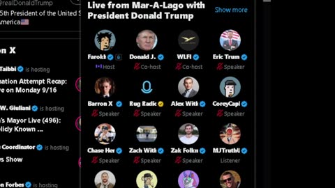 Trump on X Space