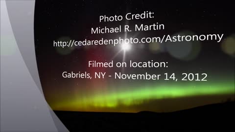 Aurora borealis over Adirondack Park - Nov 14, 2012