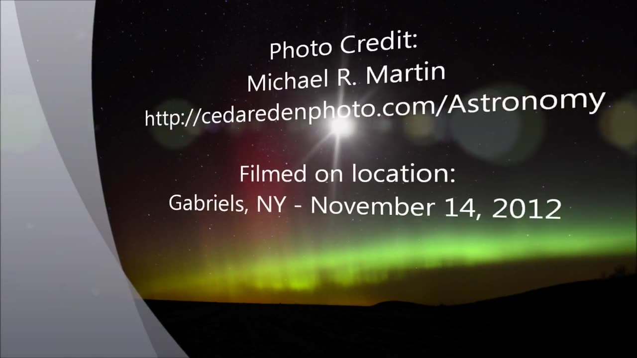 Aurora borealis over Adirondack Park - Nov 14, 2012