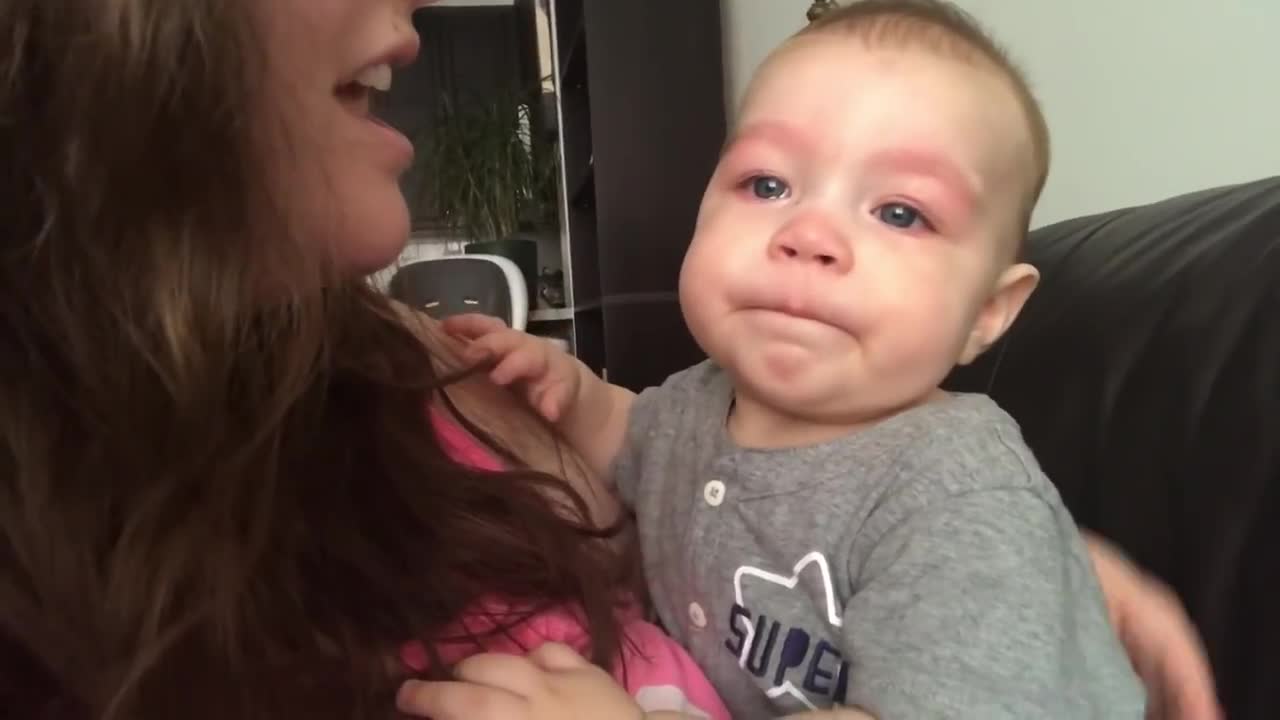 Baby Gets Emotional When Mom Sings Opera!