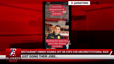 Restaurant Owner SOUNDS OFF On Cops For Unconstitutional Raid