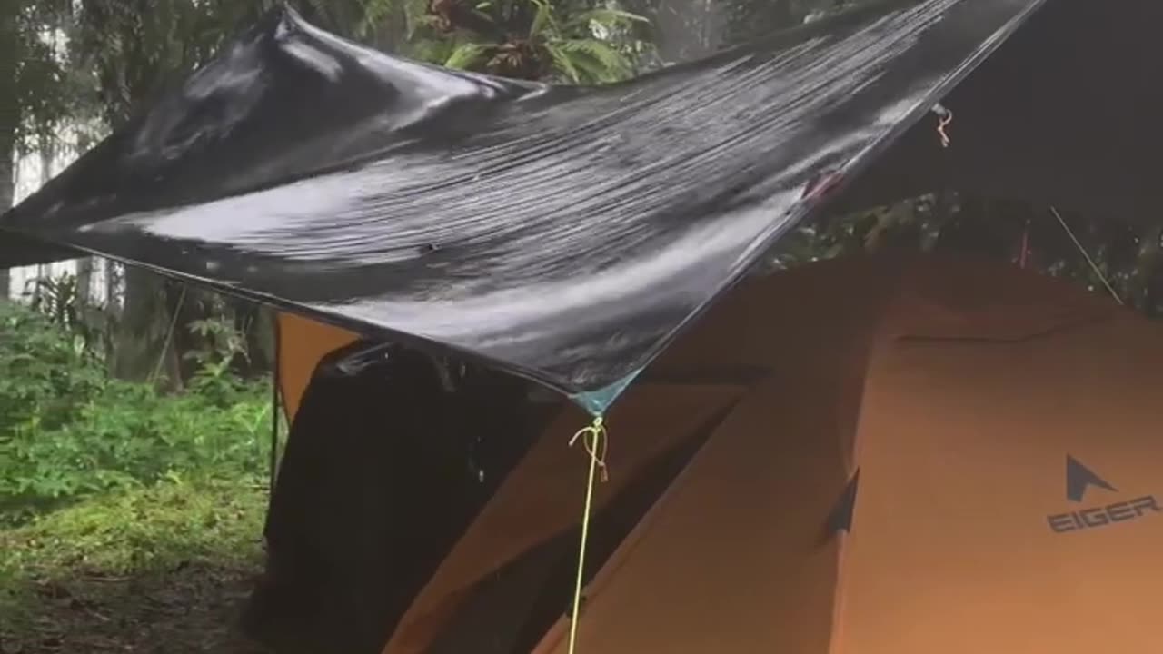 CAMPING IN HEAVY RAIN WITH THUNDERSTORMS shorts