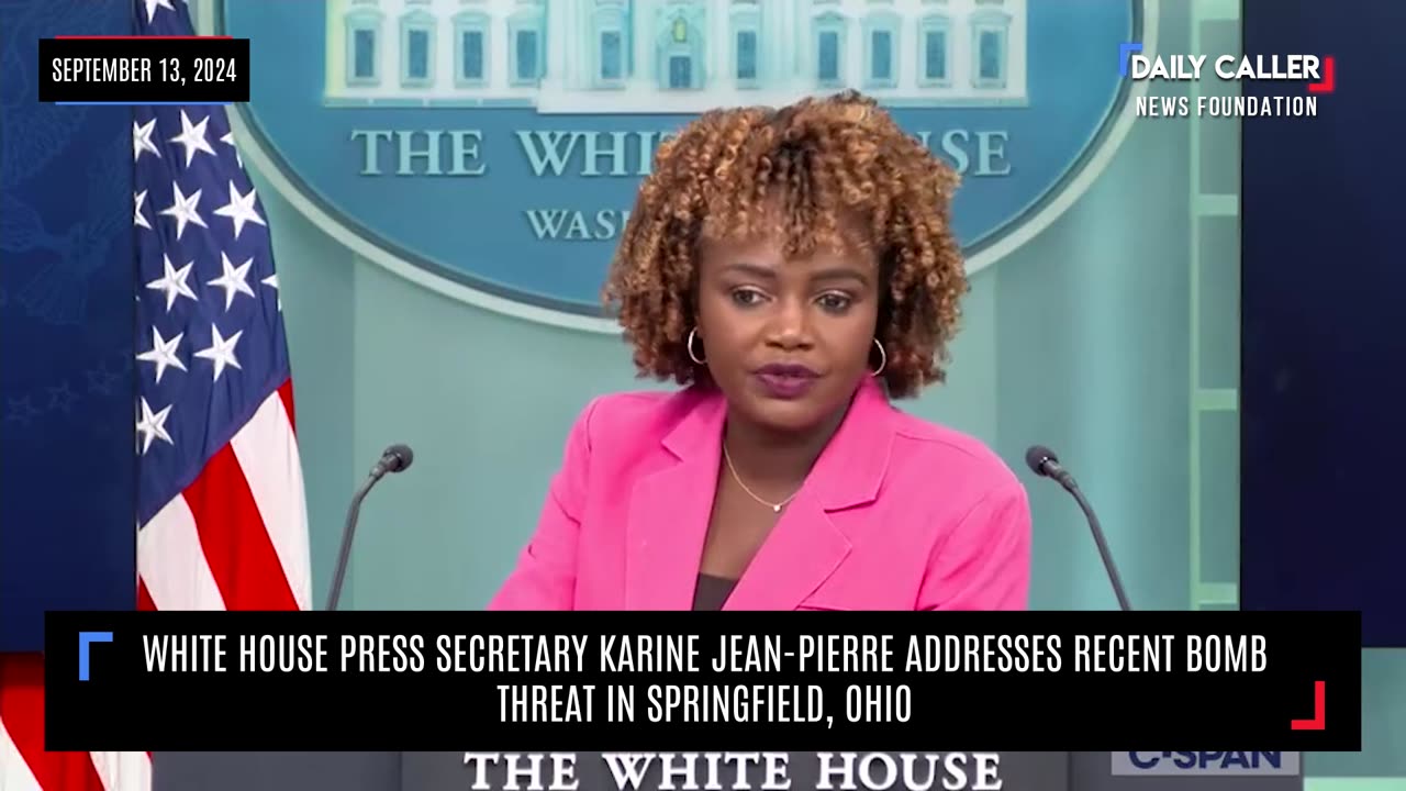 Karine Jean-Pierre Addresses Recent Bomb Threat in Springfield, Ohio