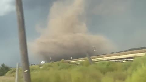 Tornado Filmed From Kansas Highway