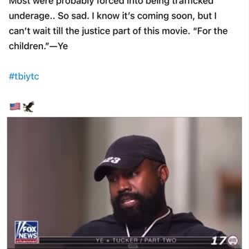 “For the children” -Ye