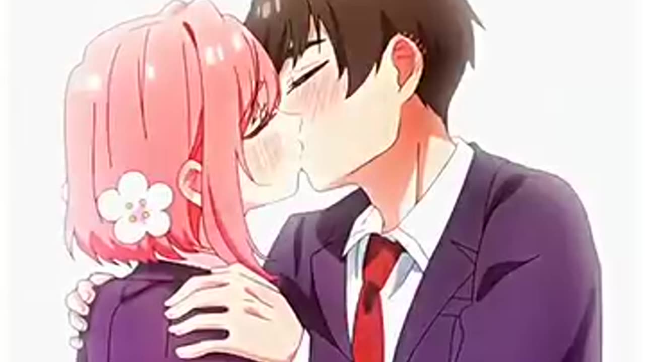 Anime edit getting 3 😘 kissed