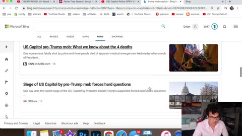 ANTIFA MEMBERS with Trump supporters hats take pictures at congress