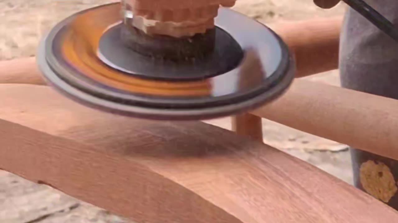 How angle sanding on wood is done.