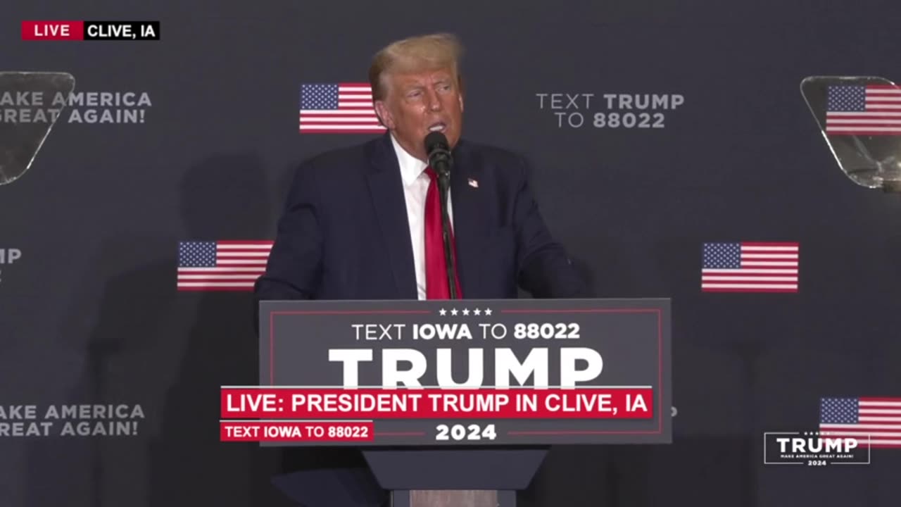 Donald Trump Speech in Clive Iowa - October 16, 2023