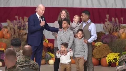 Biden Suggests That Boy Should "Go Steal A Pumpkin" In Awkward Moment