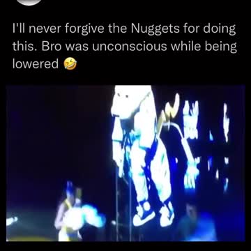Fans Horrified As Unconscious Denver Nuggets Mascot Lowered From Ceiling