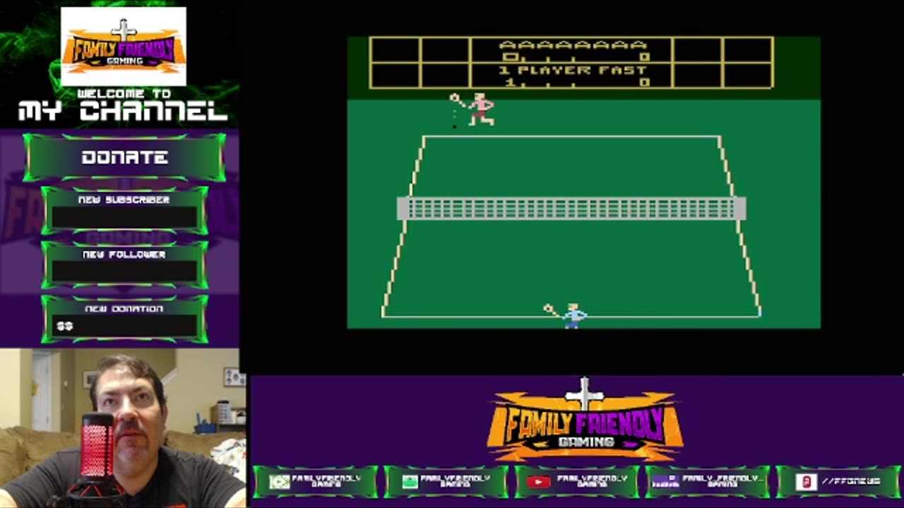 Realsports Tennis Atari 2600 Gameplay