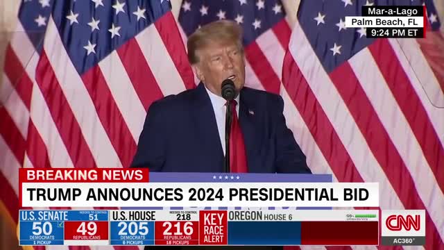 Watch Donald Trump announce his 2024 candidacy