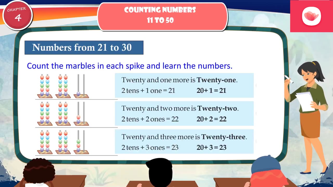 Counting Numbers 11 To 50 Class 1 Chapter 4 Part 1 | Pragyan