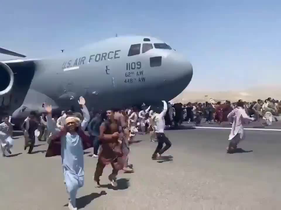 They still took off. You can guess what happened to the people trying to hang on.