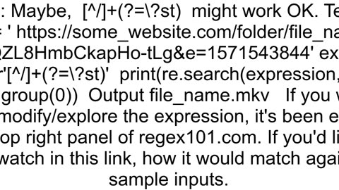 How to extract a filename from a URL amp some extra data attached to it