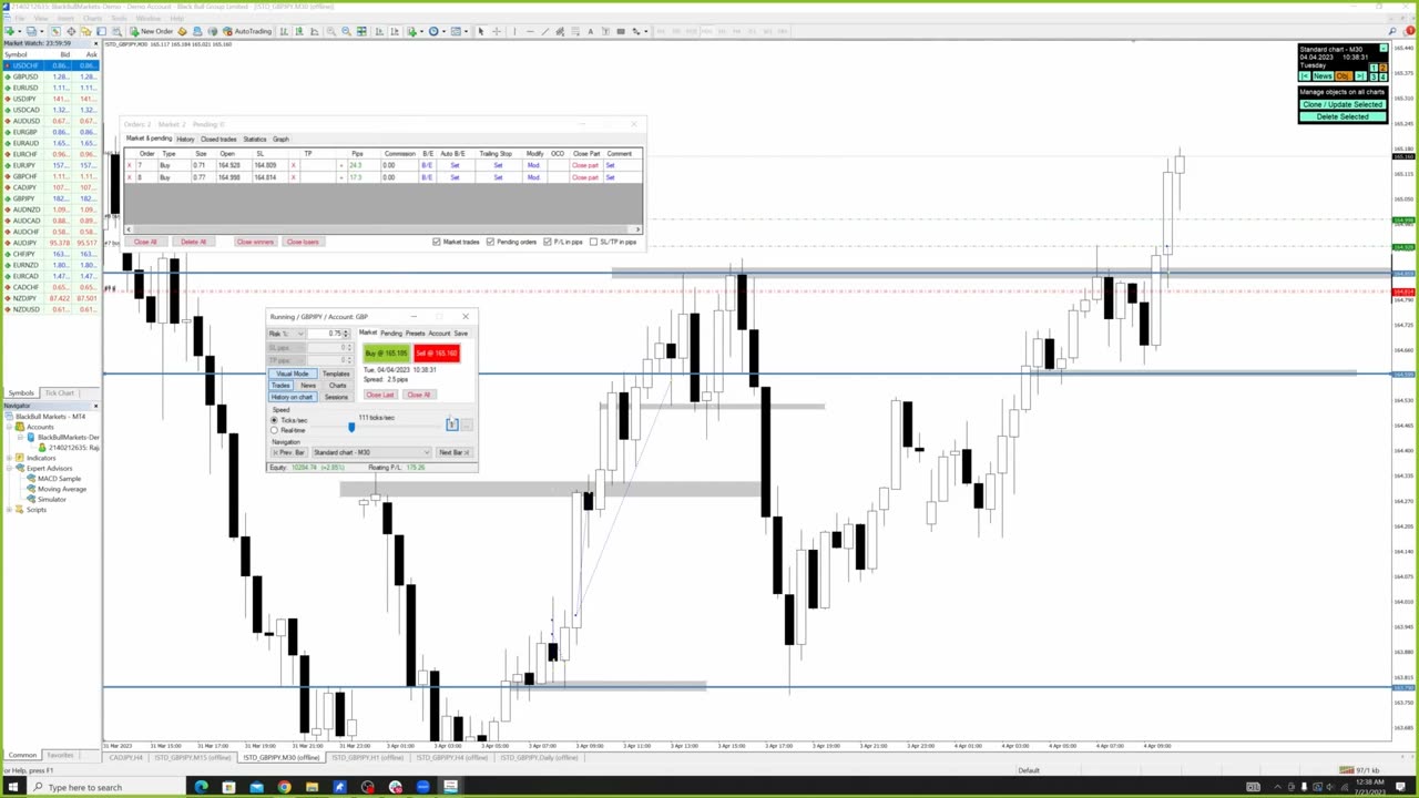 GBPJPY - Trailing Stops and Confirmations - Simulation (26-07-2023) - (10.Simulations)