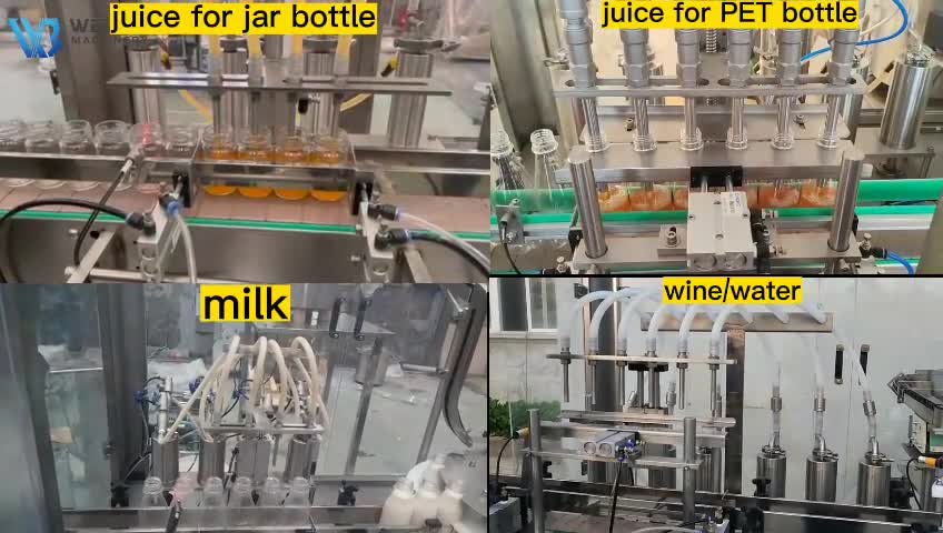 automatic juice water milk coffee filling and capping machine