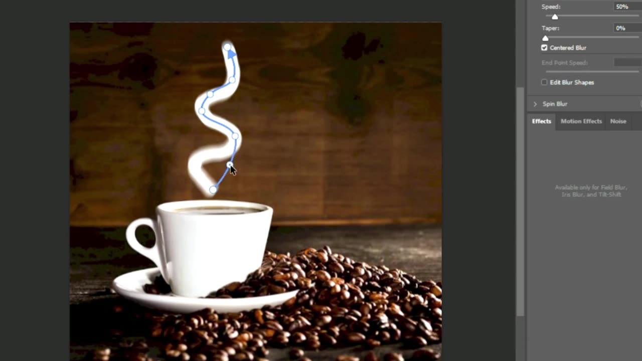 How to make realistic coffee smoke effect easily in photoshop 2023