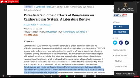 The Deadly Extrapulmonary "Conditions" of CONVID Are Likely Caused by Remdesivir