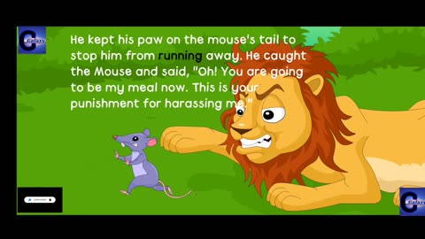 The mouse and Lion 🦁 moral story || kids learning story lesion #1
