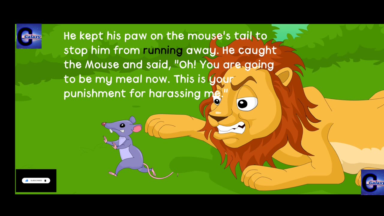 The mouse and Lion 🦁 moral story || kids learning story lesion #1