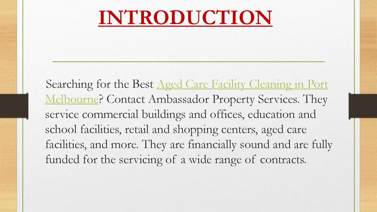 Best Aged Care Facility Cleaning in Port Melbourne