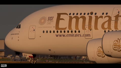 Stunning Emirates A380 Takeoff!