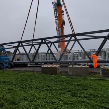 The leven Railway reinstating nearly complete with a visit from Global Crane Services Scotland